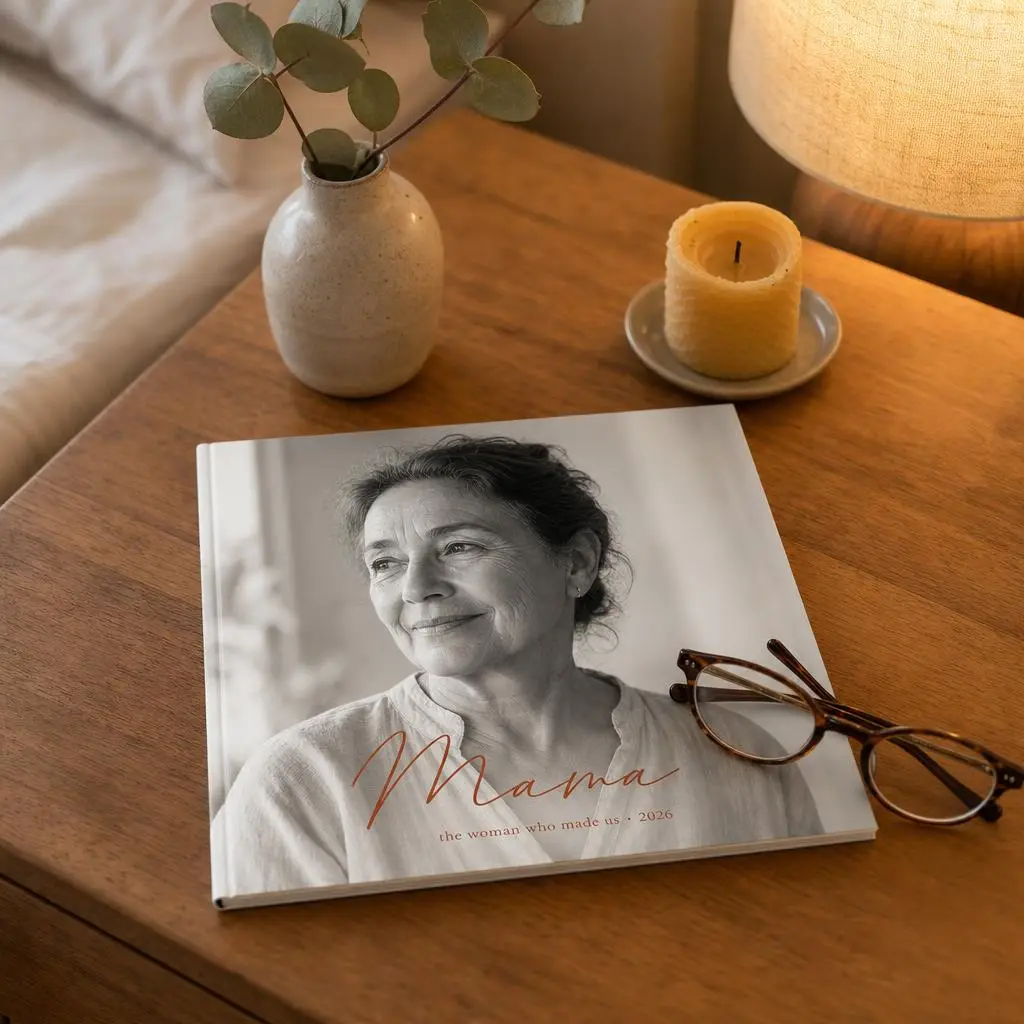 A photo book made as a gift for mother's day